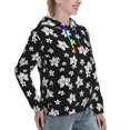 thumbnail image 3 of Hoodies for Women - orchid plumeria flower Comfrt Colour Drawstring Women'S Fashion Hoodies & Sweatshirts, Fall Outfits Clothes for Women 2024 Pullover with Kangaroo Pocket, 3 of 7