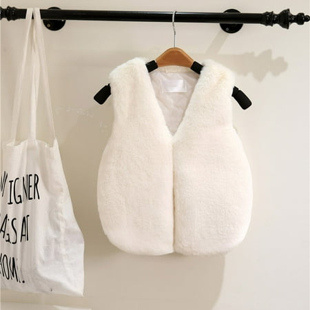 

Sodopo Toddler Baby Boys Girls Fleece Vest Winter Sleeveless Sherpa Warm Soft Lightweight Cardigan Jacket Cute Thick Kids Winter Coat Vest