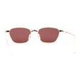 thumbnail image 2 of Retro Mod Indi Dapper Metal Rim Rectangle Sunglasses Gold Burgundy, 2 of 4
