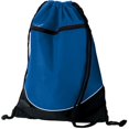 thumbnail image 1 of 1920A Tri-Color Drawstring Backpack, Royal & Black - All, 1 of 1