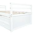 thumbnail image 3 of White Twin Bed Frame with Headboard, Trundle & Storage Drawers, Pine Wood, 77"x42", Perfect for Bedroom, Guest Room, Space-Saving Design, 3 of 39