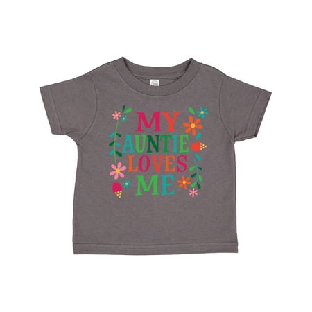 

Inktastic My Auntie Loves Me Girls Gift Toddler Toddler Girl T-Shirt