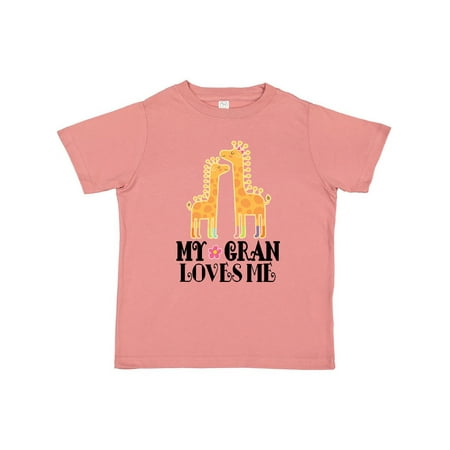 

Inktastic My Gran Loves Me Giraffe Gift Toddler Toddler Girl T-Shirt