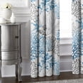 thumbnail image 3 of 6ix Tailors  Fine Linens Reef Blue Pinch Pleat Drapery Panel Pair - N/A 84 Inches, 3 of 5