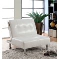 thumbnail image 3 of Bowery Hill Chaise d'Appoint en Simili Cuir en Blanc, 3 of 3