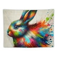 thumbnail image 5 of Autua Colorful Rabbit Tapestry Wall Hanging Unique Style for Home Decor | Graphic Tapestries Art for Living Room Bedroom Dorm | Soft Lightweight Fabric | Vivid Colors 40x30inch, 5 of 6