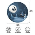 thumbnail image 3 of 15.4" Round Placemat Set of 1 Polyester Fabric Place Mats Non-Slip Dining Kitchen Table Mats for Kitchen Party Decor Mysterious Christmas Night Scene, 3 of 5