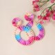thumbnail image 5 of Pendientes de aro con borla hechos a mano, joyería de moda para mujeres y niñas brillar Electrónica, 5 of 5