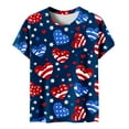thumbnail image 5 of Qetyuw 4th of July Shirts for Women Casual Patriotic Stars and Stripes Graphic Tshirts Cute Short Sleeve Tees Trendy Crewneck Blouses Tops Plus Size Tops for Women, 5 of 6