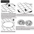 thumbnail image 5 of Paquete De 4 Protectores De Fregadero Para Fregadero De Cocina Con Orificio De Drenaje Central De 13,7 "X 11,6" Rejilla Inferior De Fregadero De Cocina De Acero Inoxidable, 2 Piezas Con 2 Coladores De, 5 of 5
