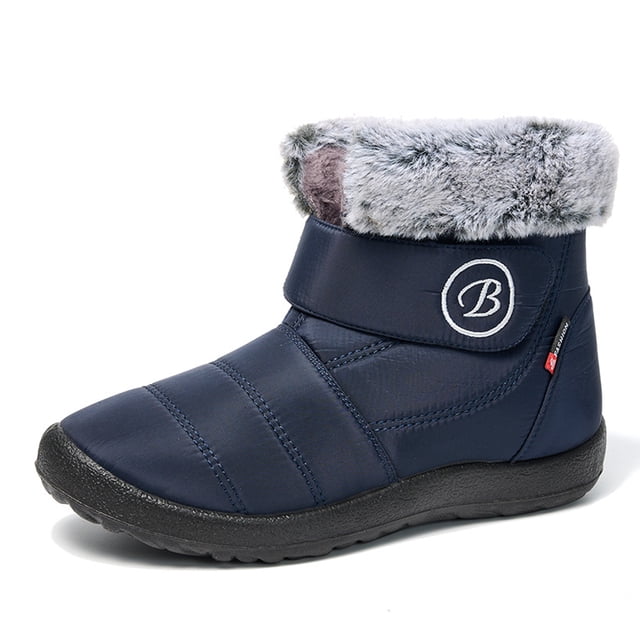 Botas de nieve de invierno para niñas y niños: zapatos de invierno cómodos y cálidos para niños pequeños, botines impermeables y livianos para caminar al aire libre