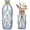 Light Azure, variant on Light Blue Glass Flower Vases Set of 2 Boho Rope Nautical Beach Bottle Decor