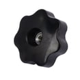 thumbnail image 3 of Pomo de plástico negro de 50mm de diámetro con rosca hembra M8 para herramienta de máquina, 3 of 3