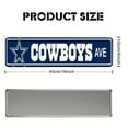thumbnail image 3 of 1 Pce Panneau de Rue en Métal Cowboys Ave Logo de l'Équipe de Football Avenue Man Cave 16x4 Pouces, 3 of 4