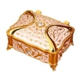 thumbnail image 1 of Caja de joyería de joyería de metal Organizador de almacenamiento de baratijas Caja de recuerdos para collares Pendientes Charmones Anillos de de oro, 1 of 8