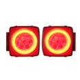 thumbnail image 3 of Trailer Brake Taillight, Plastic Trailer Tail Lights Red Square 12V  For Utility Trailers For Boats, 3 of 8