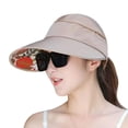 thumbnail image 1 of Women Cap Leaf Print Sun Protection Lightweight Good-looking Women Sun Hat for Running, 1 of 11