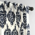 thumbnail image 5 of Ikat Blue Printed Cotton Curtain (1 Panel), Ikat Blue, 50W X 108L, 5 of 6