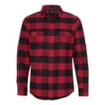 thumbnail image 1 of Burnside - Camisa de franela de manga larga teñida en hilo para hombre, rojo/negro, XL Burnside 8210, 1 of 1
