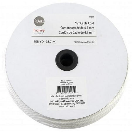 UPC: 0072879442410 | Dritz 3/16 Cable Cord White 108 yd