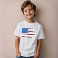 thumbnail image 2 of Byoo Toddler Girl Patriotic Fighter Jet Flag Tee Shirt 4th Of July Independence Day Short Sleeve Tshirt, 2 of 6