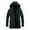 a-Black373112, variant on Men's Coat Autumn Winter Solid Color Plush Hooded Parka With Utility Pockets Drawstring Trim Long Sleeve Zipper Warm Coat For Casual Daily Streetwear Activities Leisure Outerwear