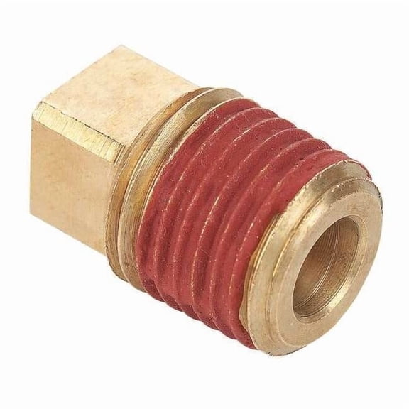 Parker Brass Square Head Plug, MNPT, 1/4" Pipe Size VS211P-4