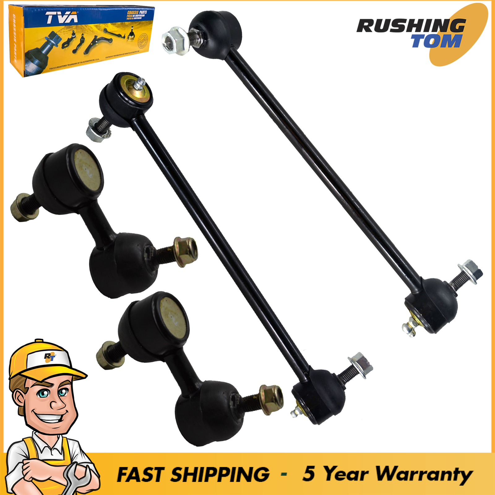 Front Rear 4 Sway Bar Link Kit for 20002003 2004 2005 Mitsubishi