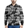 thumbnail image 2 of Chaqueta con cremallera y estampado 3D de ovejas y animales de dibujos animados para hombre, sudadera de gran tamaño, chaquetas de calle geniales para primavera y otoño, abrigos de manga larga, 2 of 4
