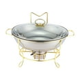 thumbnail image 3 of veasfak Ensemble de Chauffe-Buffet avec Couvercles Transparents, Plat de Chafing Rectangulaire, Plateau de Réchauffement, 3 of 9