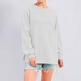 thumbnail image 6 of Jalioing Women's Crew Neck Pullover Casual Loose Long Sleeve Dropped Shoulder Sweatshirts Solid Fashion Tops, 6 of 9