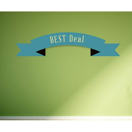 Best Deal Ribbon Banner Wall Decal - Vinyl Decal - Car Decal - Idcolor036 - 25 (Best Deals On Paint)