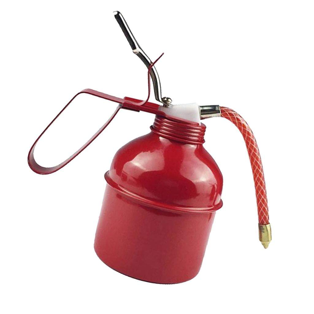 Details about   HIGH PRESS METAL OIL CAN WITH SQUIRT SPOUT NOZZLE PUMP 