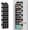 Black, variant on Soluxeo Over the Door Organizer, Features 6 Shelves with 6 Clear Front Pockets and 12 Side Pockets, Can Hold Up to 50LB for Secure Storage Behind Doors in Closets, Bedrooms, Bathrooms