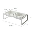 thumbnail image 7 of Yamazaki Home Pet Food Bowl - Two Styles, White, Steel + Ceramic, Tall, 1.25 cups, 300 milliliters per bowl, No Assembly, 7 of 7