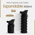 thumbnail image 4 of PeeSport Premium Pee Bottle, Collapsible Silicone Portable Urinal for Men, Women and Kids, 1000ml Leakproof Travel Urinal for Car and Camping, Black, 4 of 8