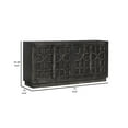 thumbnail image 5 of Benjara 72 Inch Sideboard Buffet Console Cabinet, 4 Doors, Wood, Distressed Black, 5 of 5