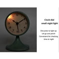 thumbnail image 4 of Nordic Metal Round Alarm Clock, Vintage Silent Table Clock, Student Bedside Nightlight Clock, Room Decor, Home Decor A, 4 of 5