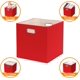 thumbnail image 3 of Cesta de tela plegable para organización, caja plegable con asas, juego de 4 contenedores de almacenamiento cúbicos de 11 x 11, cestas de almacenamiento gruesas y resistentes para estantes,, 3 of 8