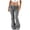 Grey, variant on HSMQHJWE Low Rise Flare Jeans for Women Baggy Stretchy Bell Bottom Jeans Women's Punk Wide Leg Jeans
