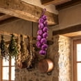 thumbnail image 4 of Artificial Garlic String Onion Vegetable Hanging Decor, Realistic Farmhouse Harvest Decoration for Home Party, Halloween Photo Prop Christmas Thanksgiving Rustic Kitchen Wall Accents, 16.9", B, 4 of 6