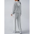 thumbnail image 3 of Anbech Womens 2 Piece Outfits Hoodie Drawstring Sweatpants with Pockets Casual Trendy Sets, 3 of 8
