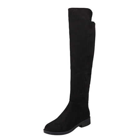 

Women Boots Cotton Insert Warm Knee High Long Boots Female Elasticity Sexy Heel Height Shoes Ladies Boots