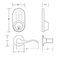 thumbnail image 3 of MiLocks Keyless Entry Deadbolt and Lever Handle Door Lock Combo Pack with Electronic Digital Keypad Antique Brass, 3 of 7