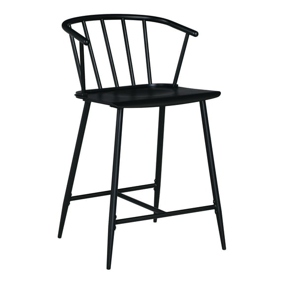 Lincoln All Metal Counter Stool in Black