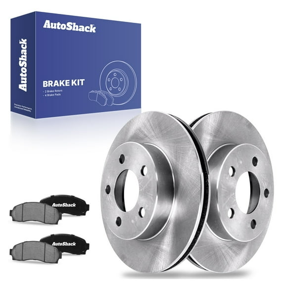 AutoShack 11.26" (286 mm) Front Vented Brake Rotors   Ceramic Brake Pads | Replacement for 2003-2005 Ford Ranger 2003-2004 Mazda B4000 | 6-PC Brake Kit