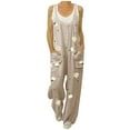 thumbnail image 1 of Leutsin Womens Pants Overalls Rompers Daisy Printed Buttons Suspender Jumpsuit, 1 of 5