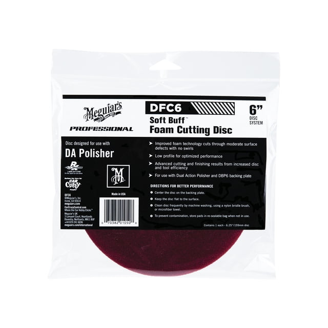Meguiar's, Disco de Corte de Espuma DA Soft Buff, DFC6 de 6", 1pz.