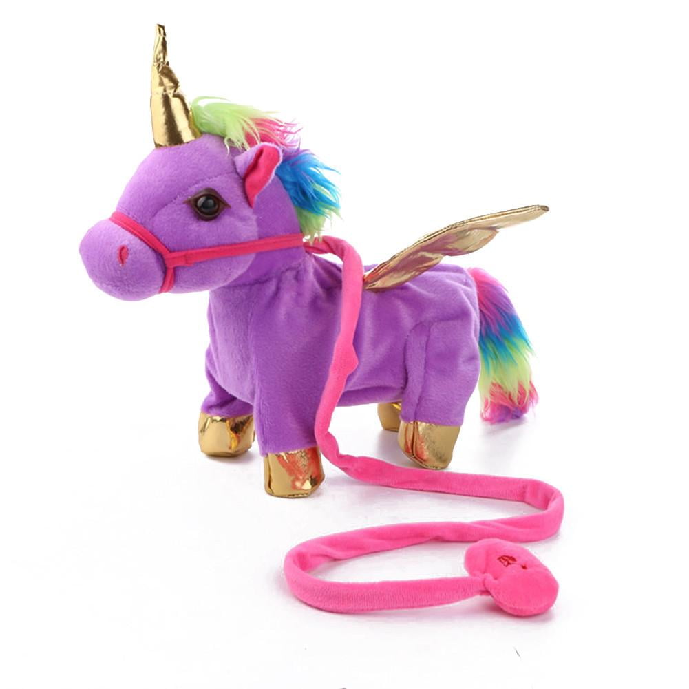 walking unicorn plush toy