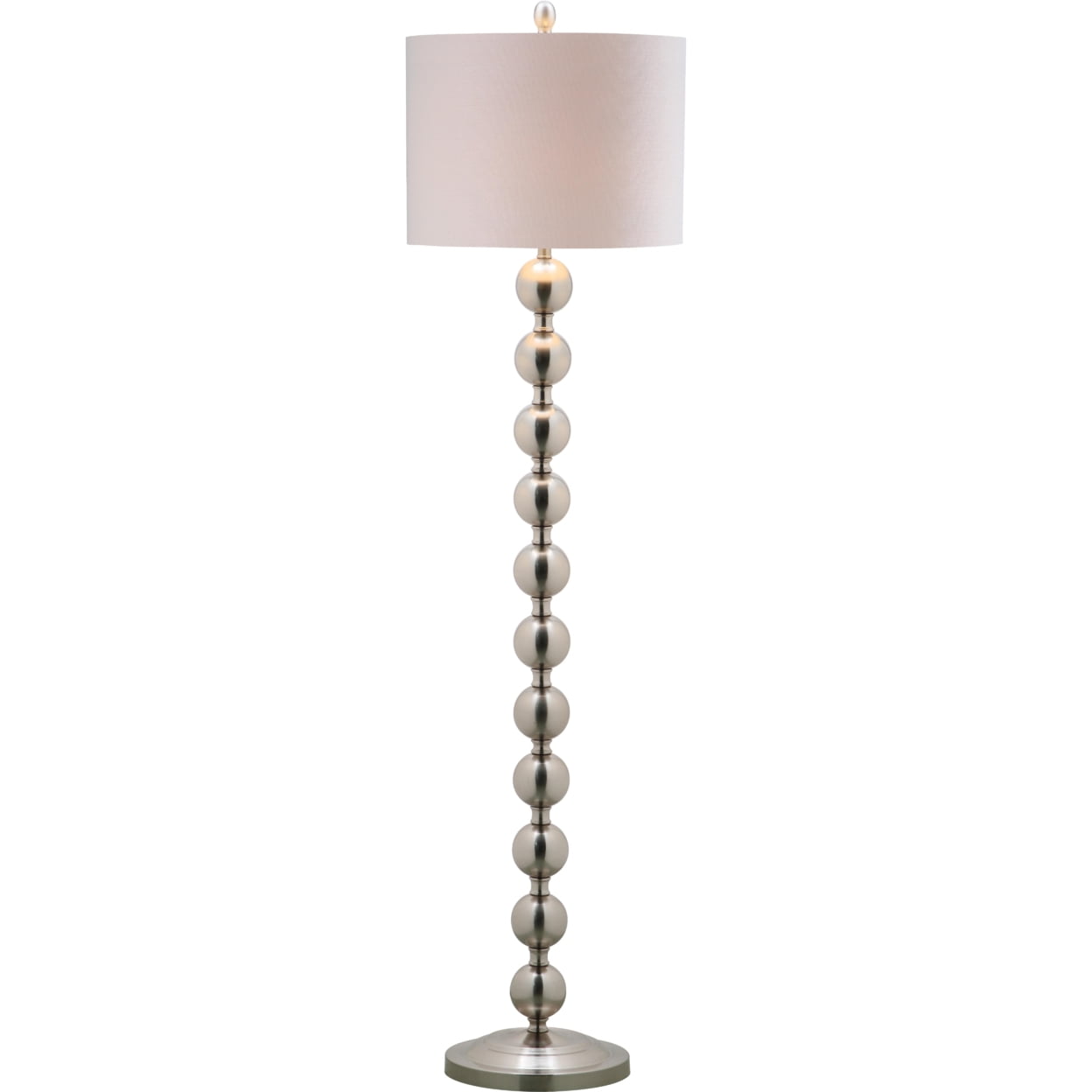 SAFAVIEH Reflections 58.5 in. High Stacked Ball Floor Lamp, Nickel
